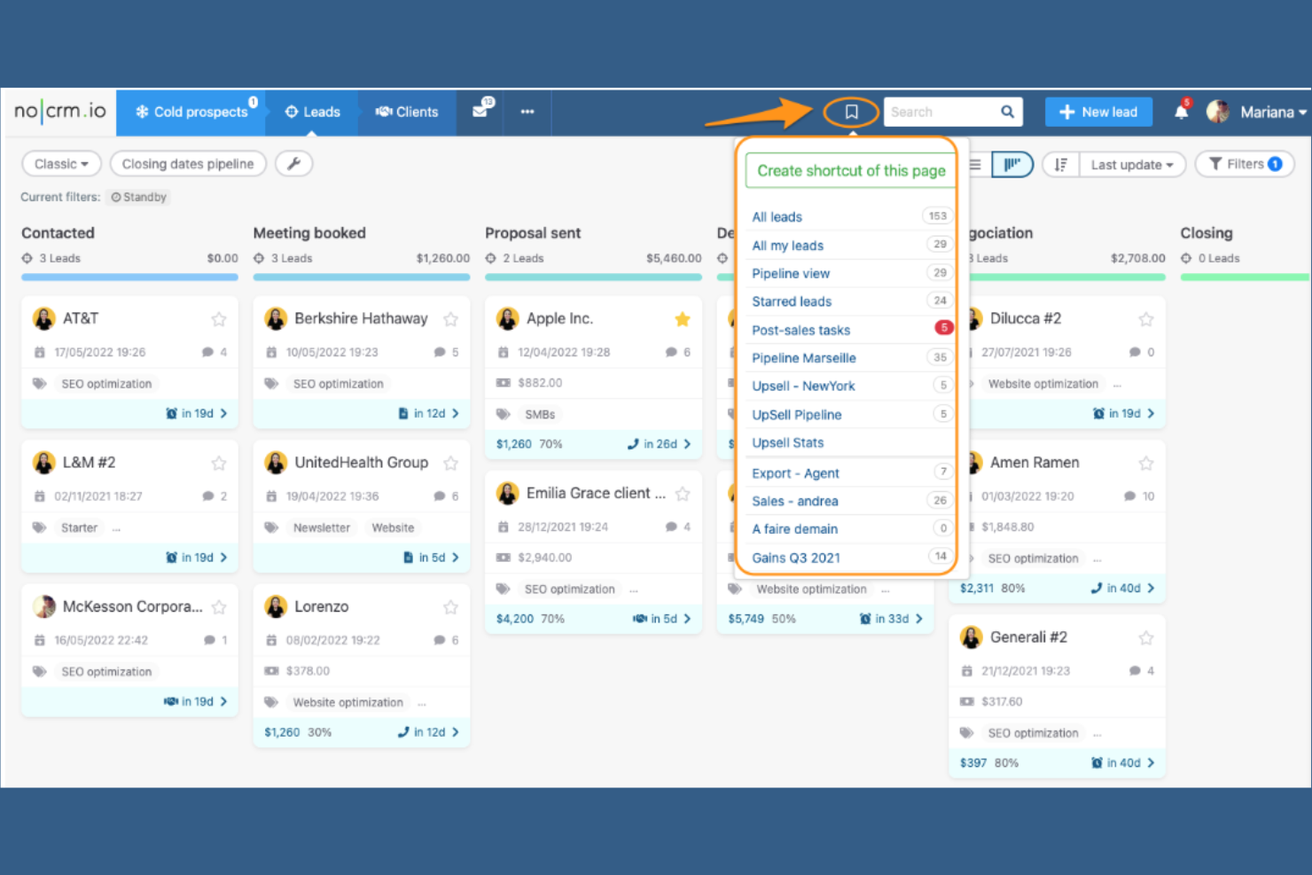 noCRM.io screenshot - 10 beste Insightly-Alternativen für CRM im Jahr 2026