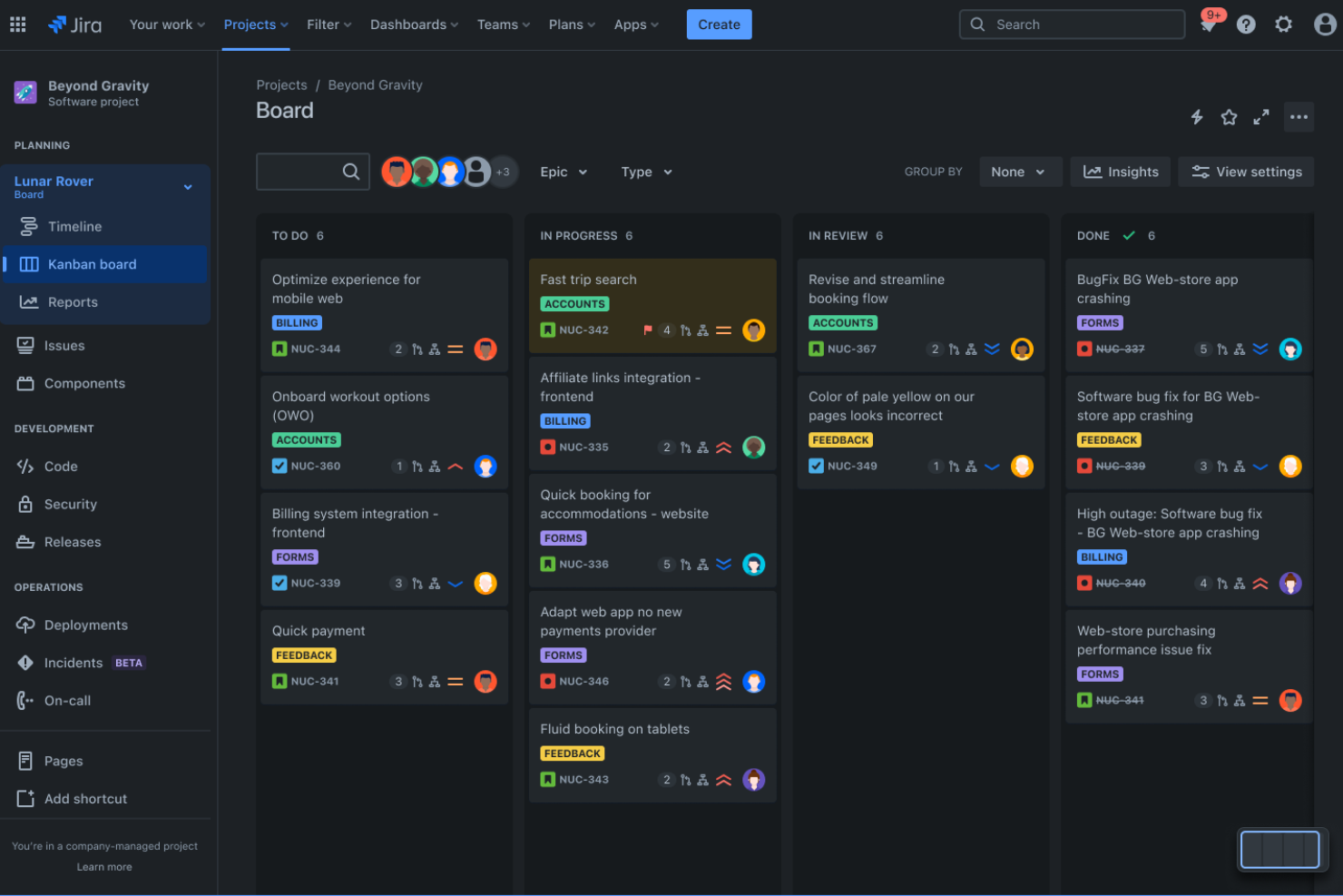 Jira screenshot - 10 beste alternatieven voor Basecamp in 2026