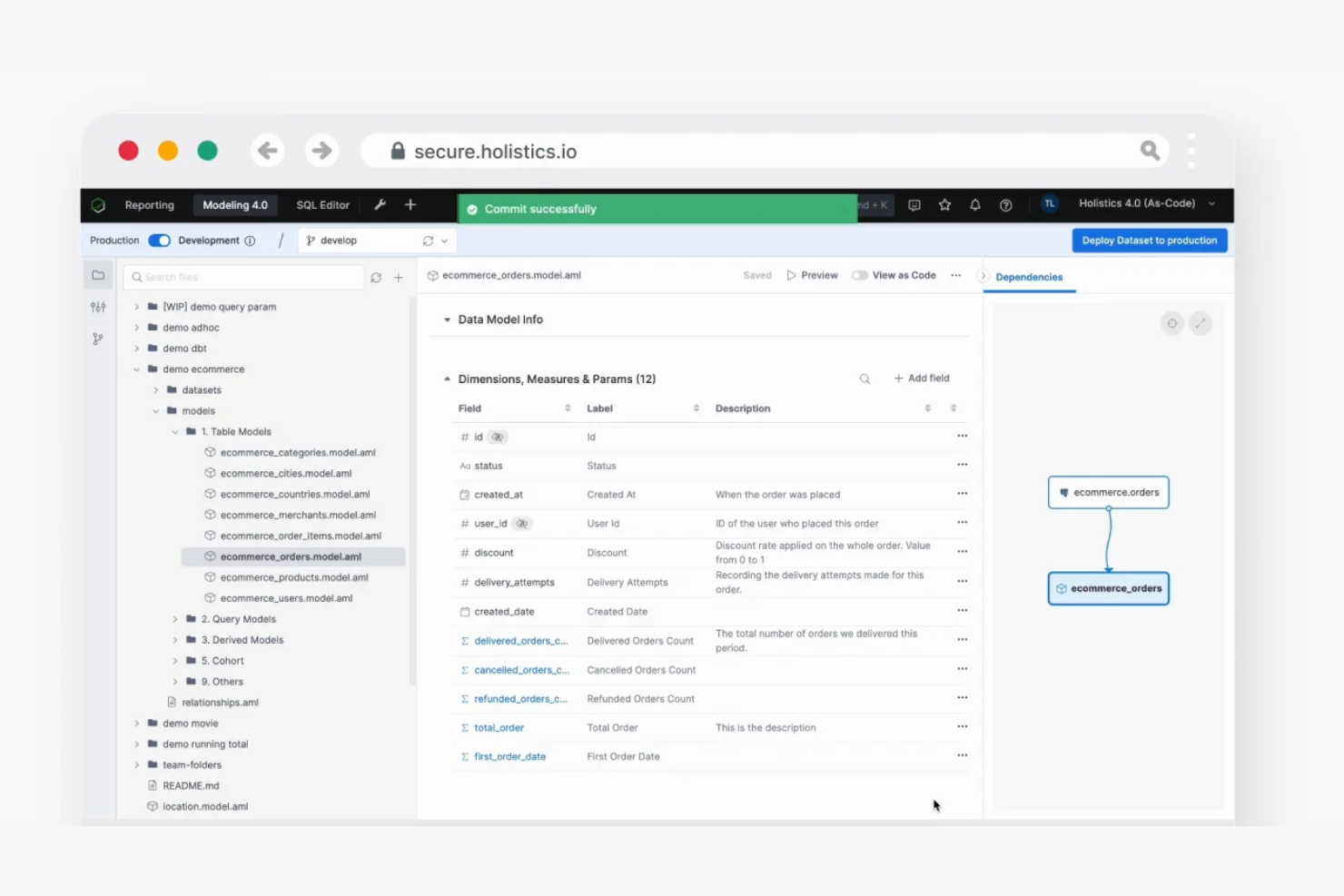 Holistics screenshot - 10 Looker-alternatieven voor 2026