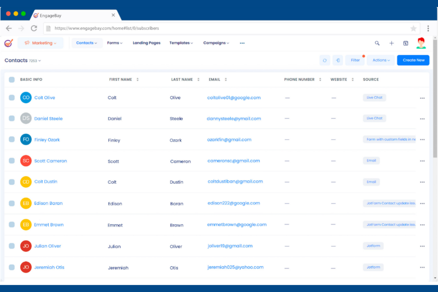 EngageBay screenshot - 10 Beste Insightly-alternatieven beoordeeld in 2026