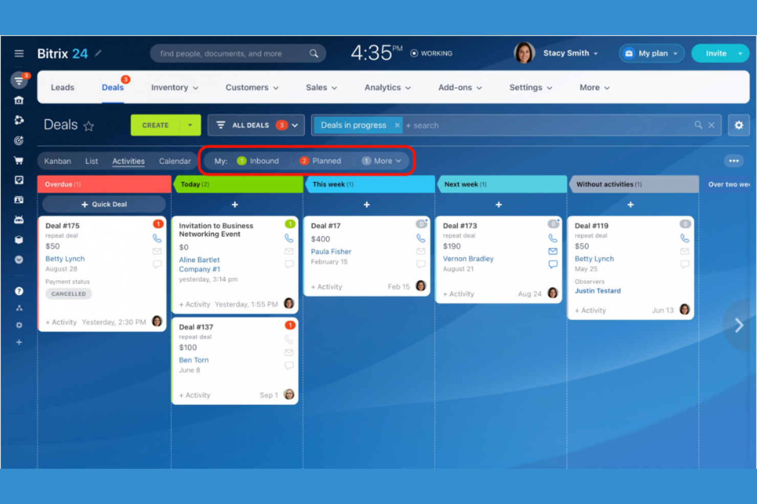Bitrix24 screenshot - 10 beste Insightly-Alternativen für CRM im Jahr 2026