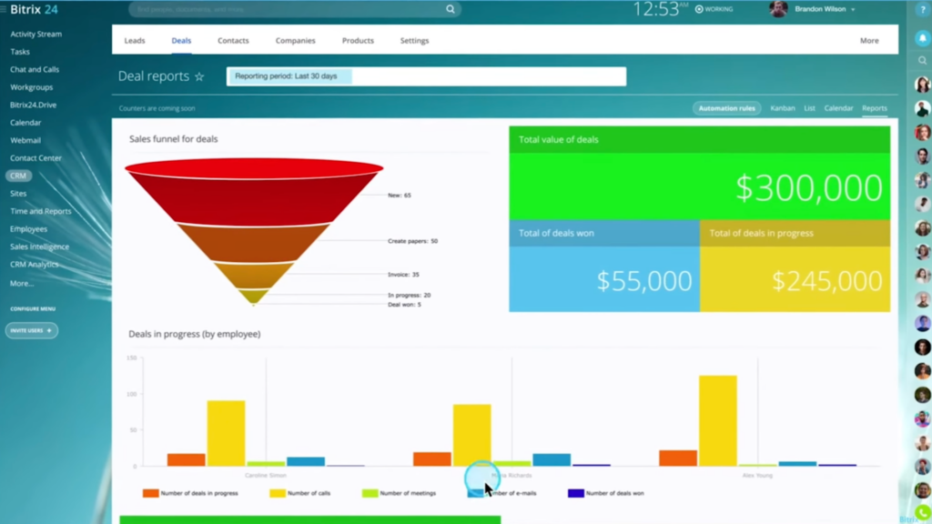 Bitrix24 screenshot - 15 Best Free CRM Software Reviewed For 2026