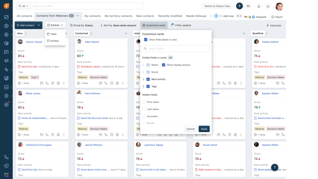 Freshsales screenshot - 30 Best CRM Software Reviewed For 2025