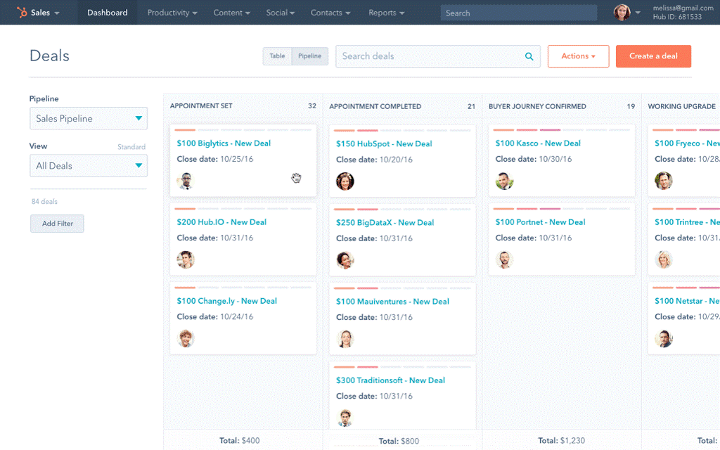 HubSpot CRM screenshot - 30 Best CRM Software Reviewed For 2025