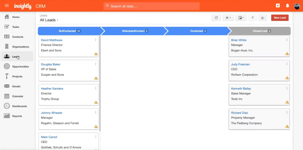 Insightly screenshot - 30 Best CRM For Small Business Reviewed For 2026