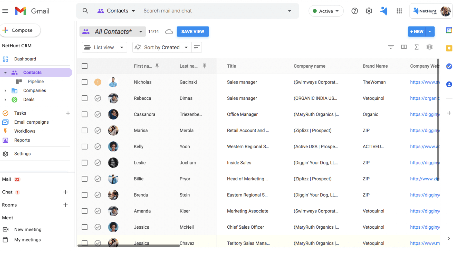 NetHunt screenshot - 21 Best CRM Enterprise Software Reviewed For 2025