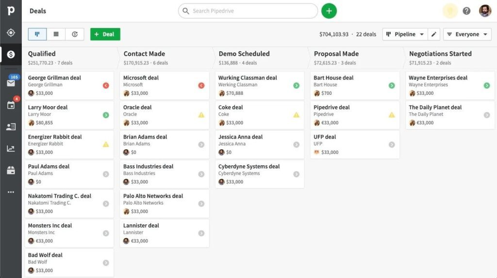 Pipedrive screenshot - 30 Best CRM Software Reviewed For 2025