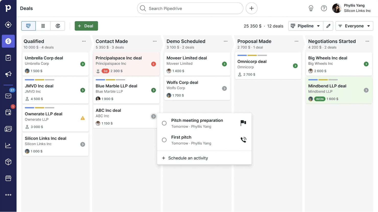 Pipedrive screenshot - 25 Best Sales Software Reviewed For 2025