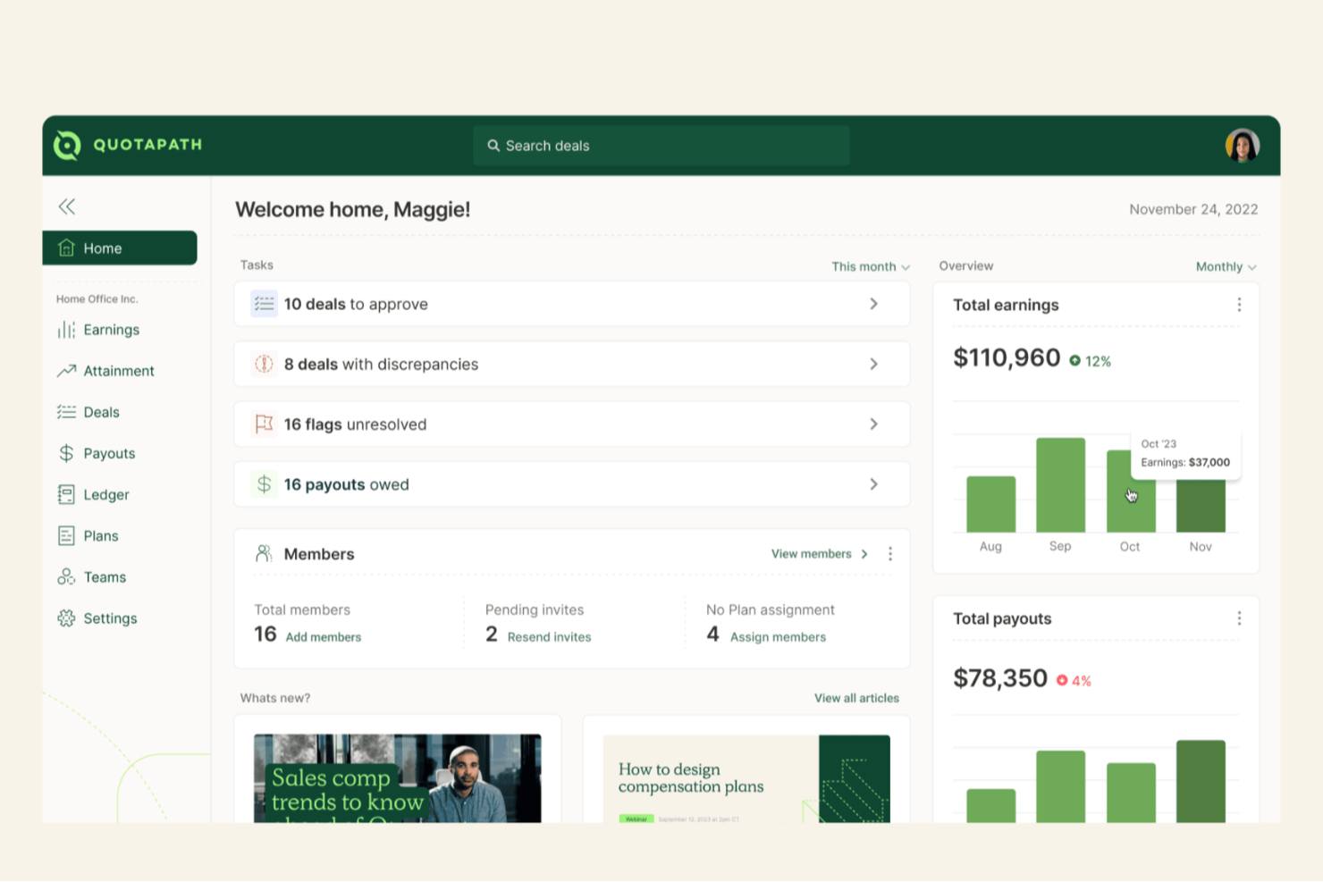 QuotaPath screenshot - 22 Best Sales Commission Software Reviewed For 2025