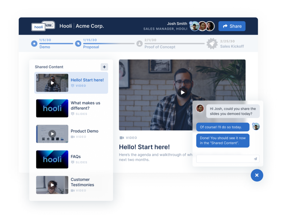 SalesHood screenshot - 21 Best Digital Sales Room Software In 2025