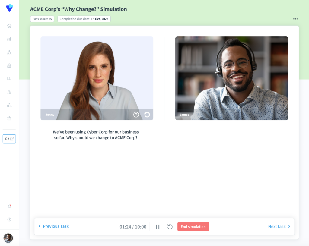 Second Nature AI screenshot - 21 Best Sales Coaching Software Reviewed For 2026