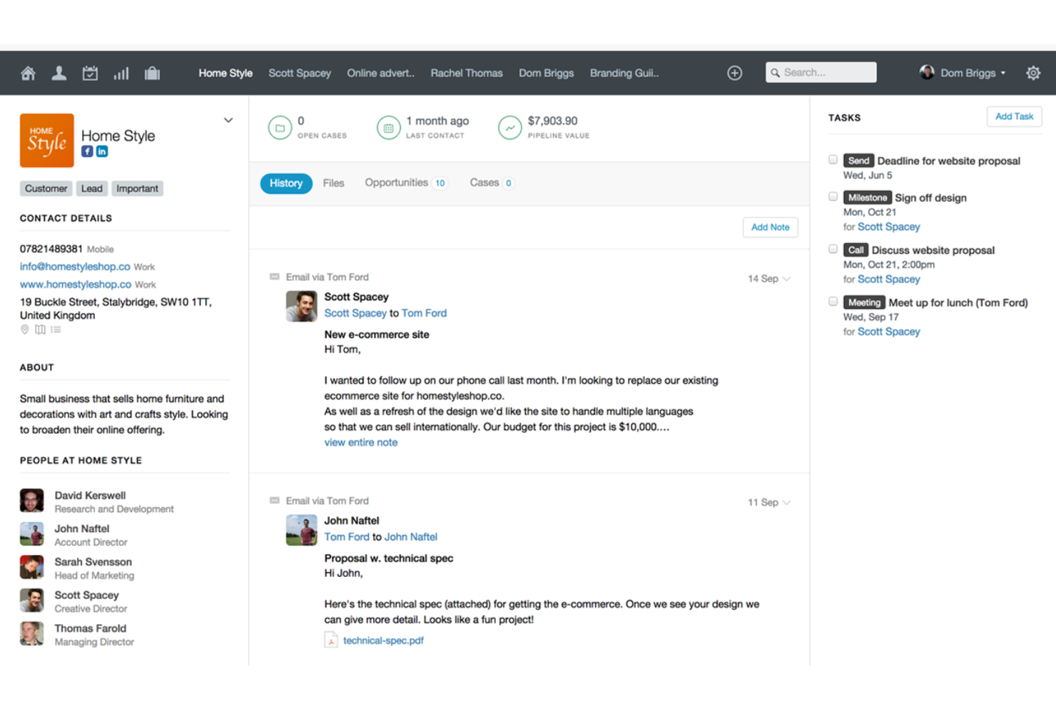 Capsule screenshot - 30 Best CRM For Small Business Reviewed For 2025