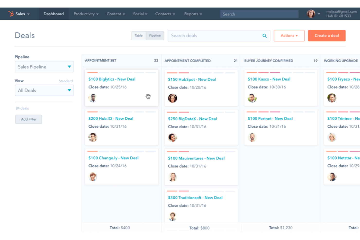 HubSpot screenshot - 25 Best Sales Software Reviewed For 2025