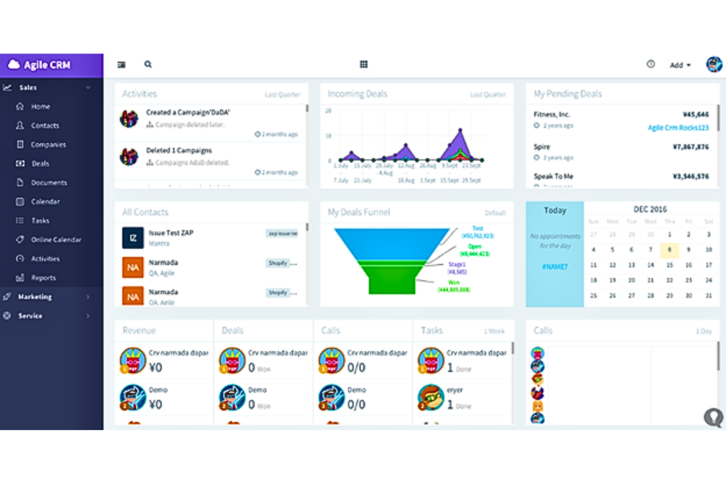 Agile CRM screenshot - 20 Best AI CRM Tools Reviewed For 2025