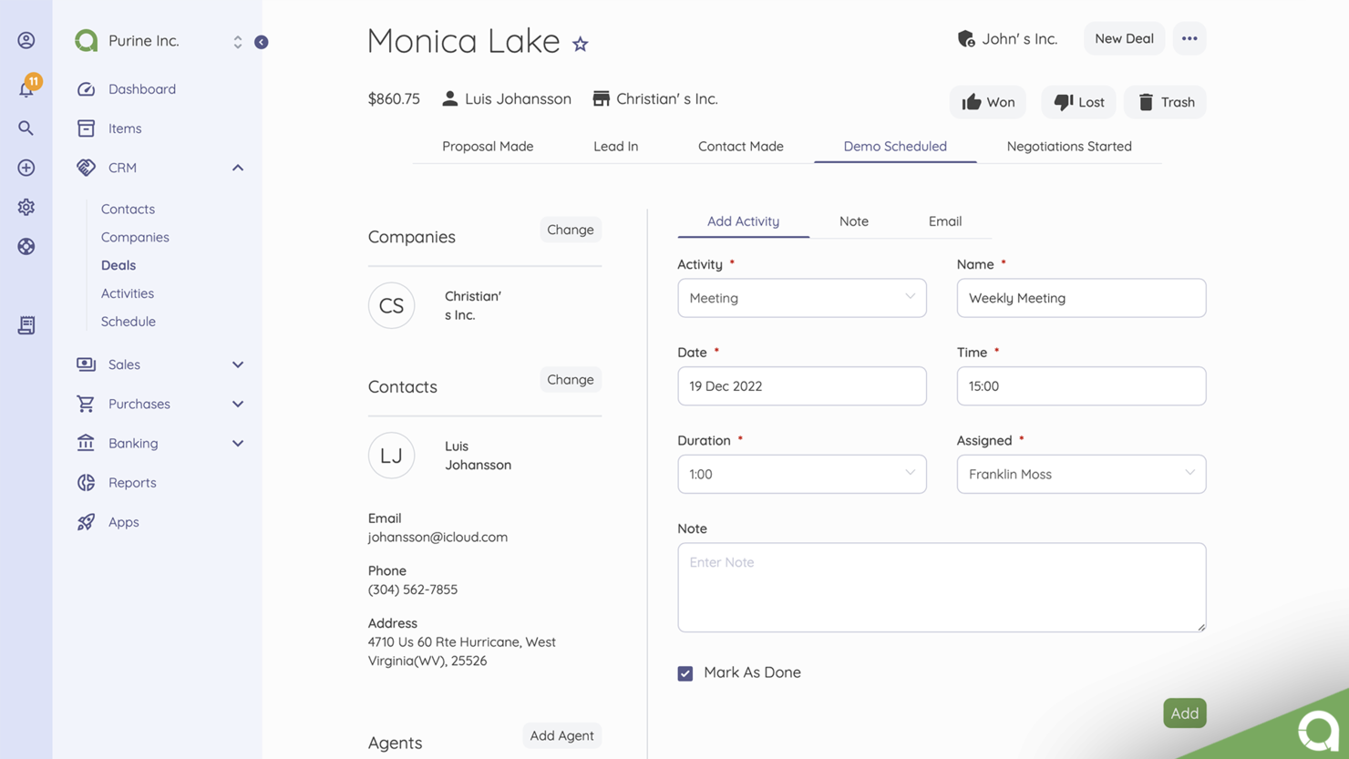 Akaunting screenshot - 18 Best CRM Accounting Software Reviewed In 2026