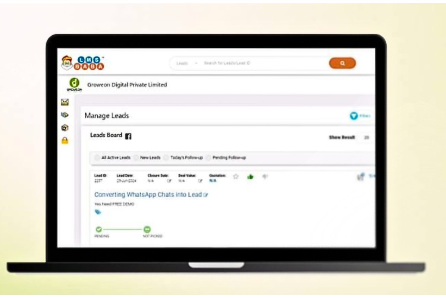 Groweon CRM screenshot - 22 Best CRMs With Inventory Management Reviewed In 2025