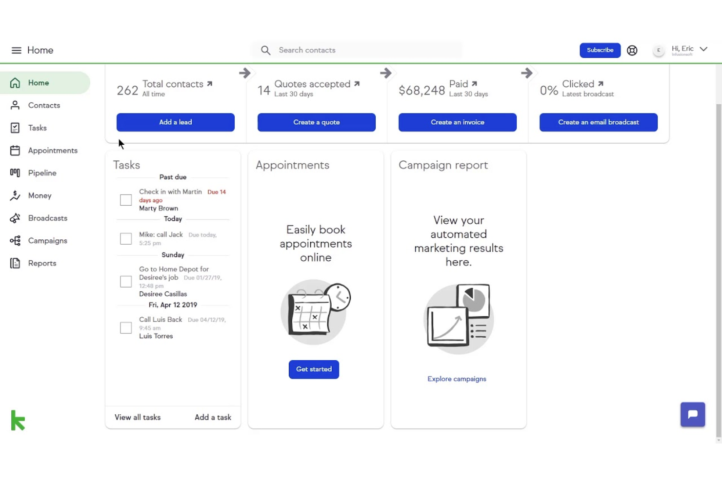 Keap screenshot - 19 Best CRM Software for Consultants Reviewed in 2025