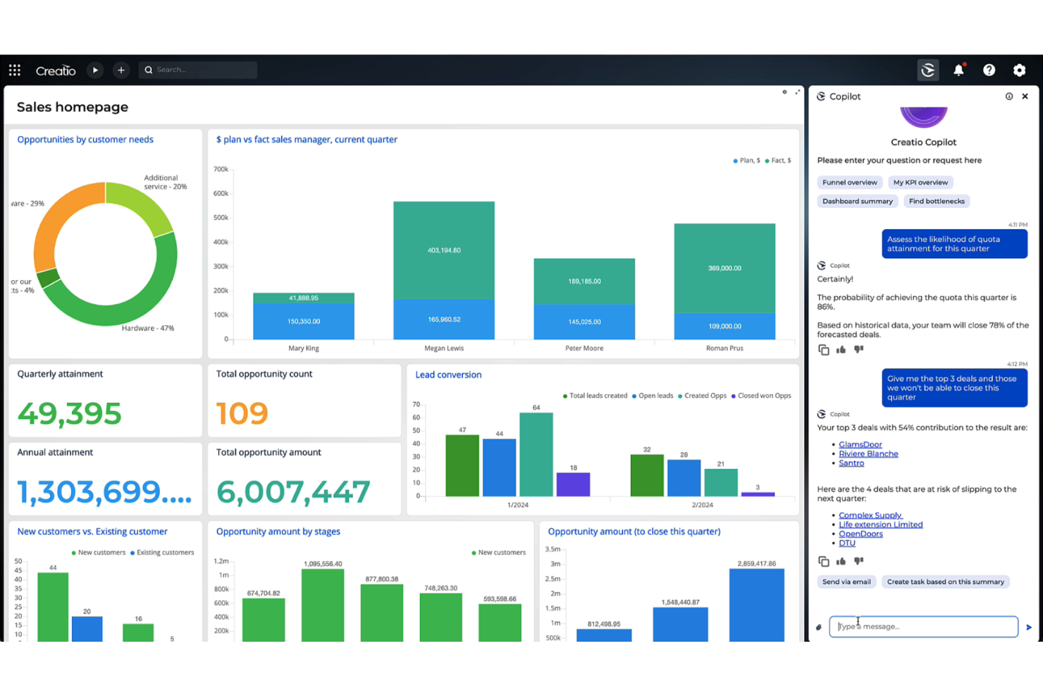 CRM Creatio screenshot - 23 Best Sales Intelligence Software In 2025