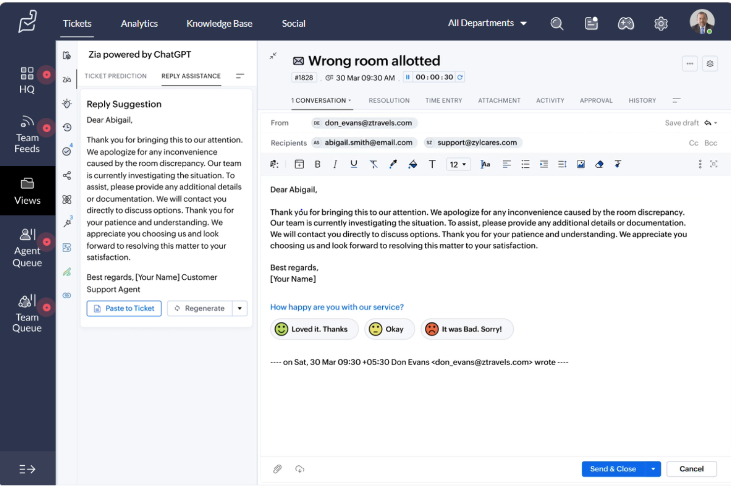Zoho Desk screenshot - 19 Best Zendesk Alternatives Reviewed in 2025