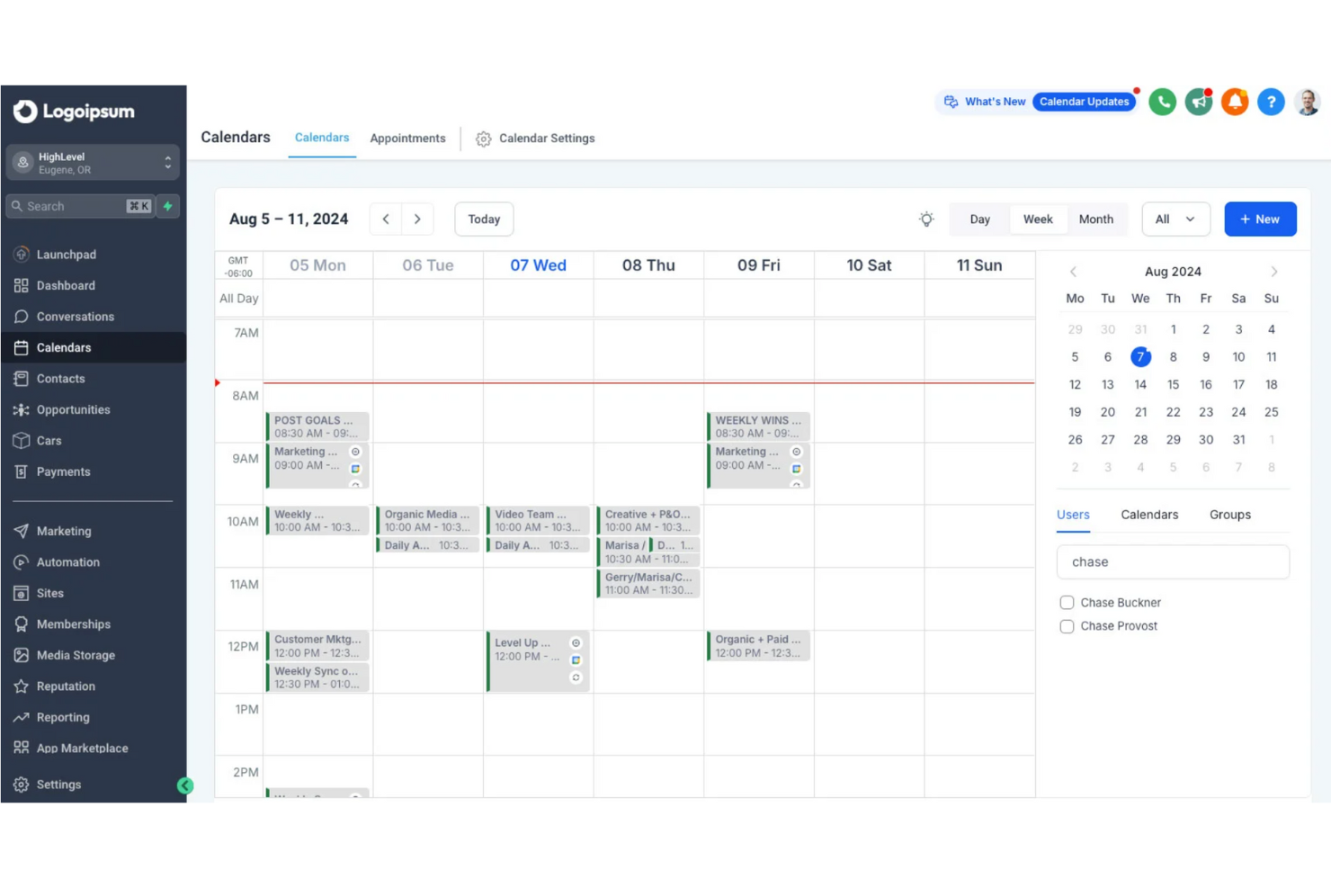 HighLevel screenshot - 30 Best CRM For Small Business Reviewed For 2026