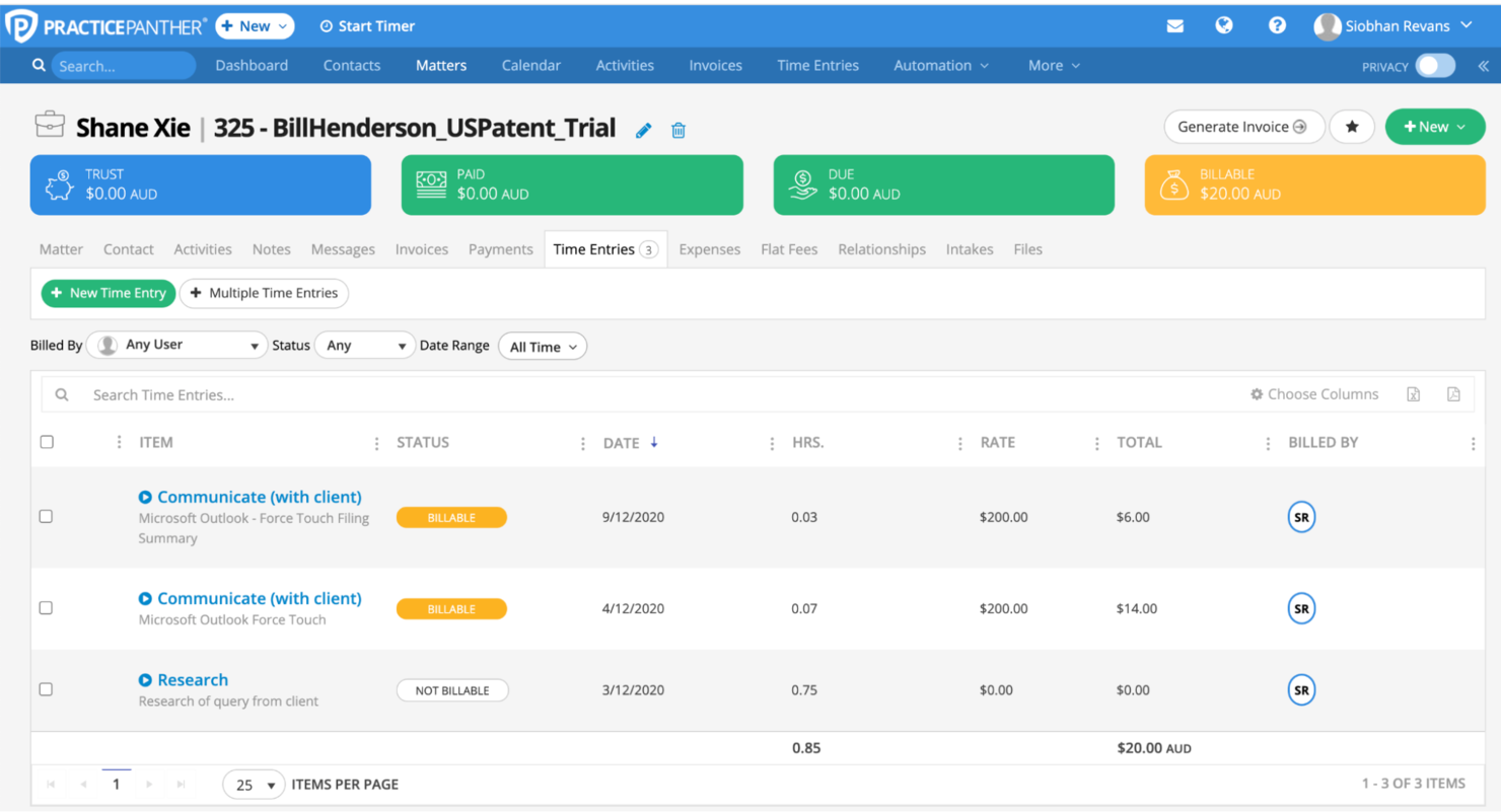 PracticePanther screenshot - 20 Best CRM Software For Family Law Reviewed In 2026