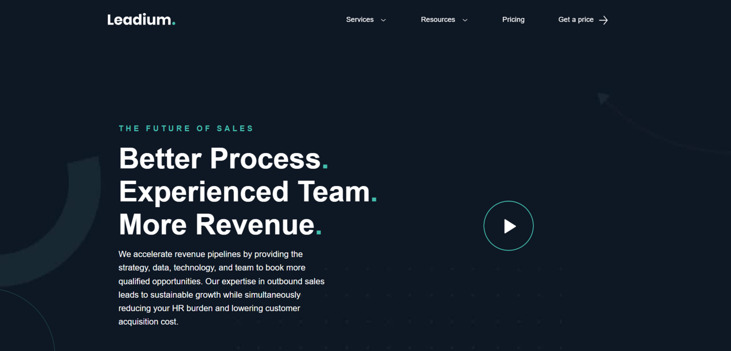 Leadium screenshot - 17 Best Lead Generation Services Reviewed in 2025