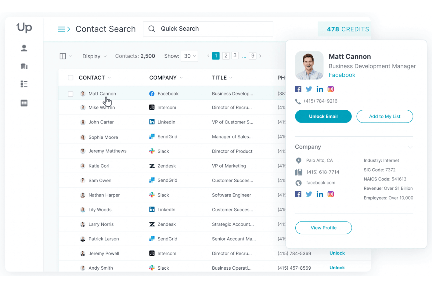 UpLead screenshot - 18 Best Data Enrichment Tools Reviewed In 2025