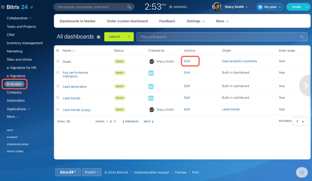 Bitrix24 screenshot - 20 Best Sales And Marketing Software Reviewed In 2026