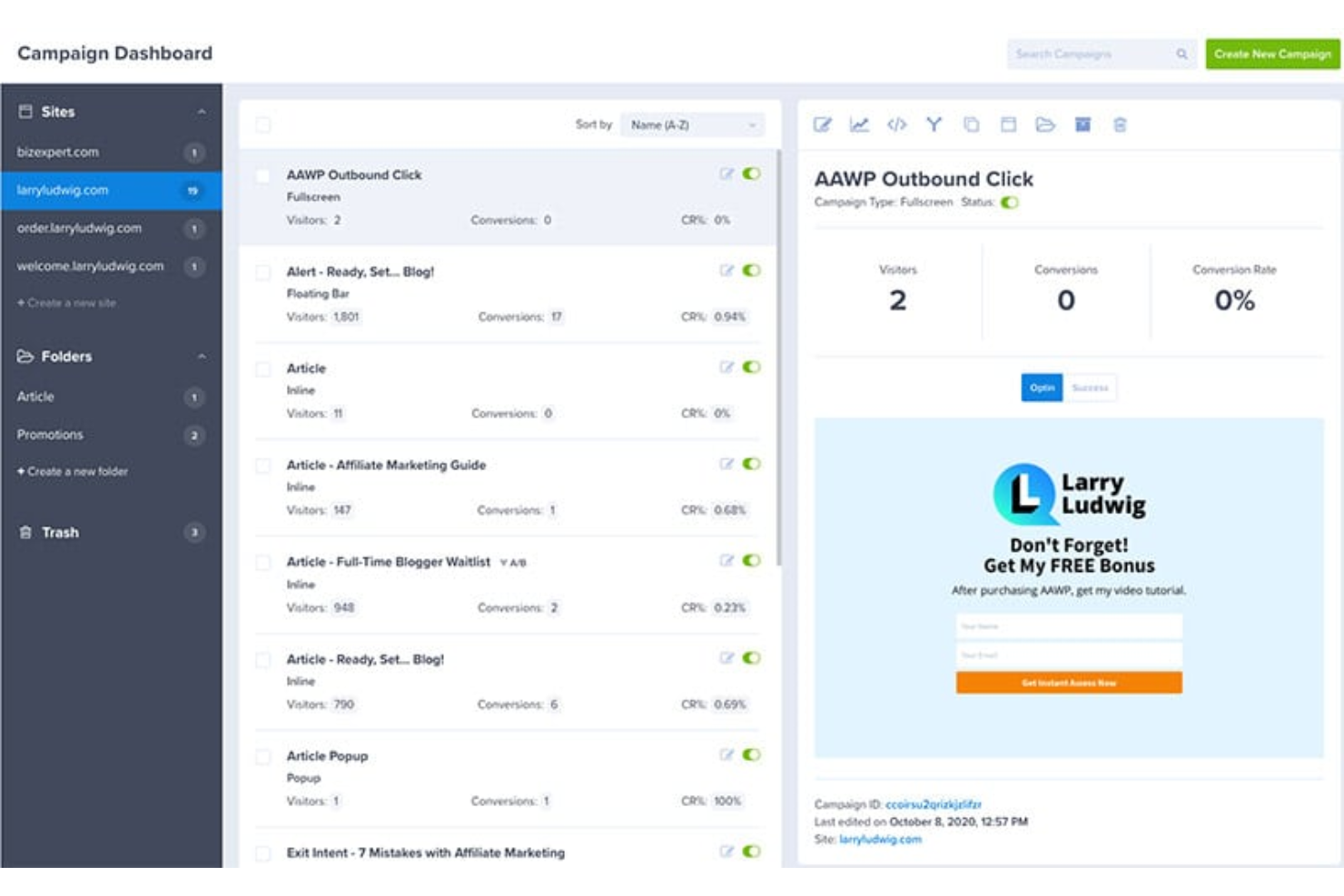 OptinMonster screenshot - 18 Best White-Label Lead Management Software Reviewed in 2026