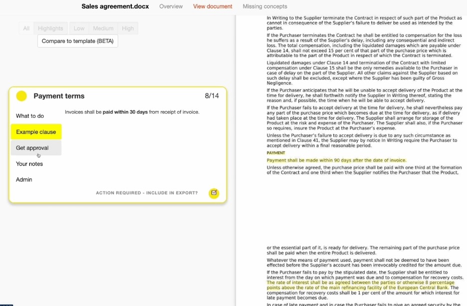 Legly screenshot - 17 Best AI Contract Review Software Reviewed in 2025