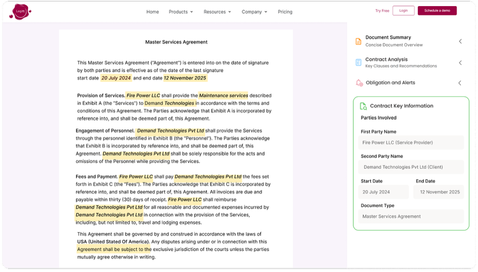 Legitt screenshot - 17 Best AI Contract Review Software Reviewed in 2025