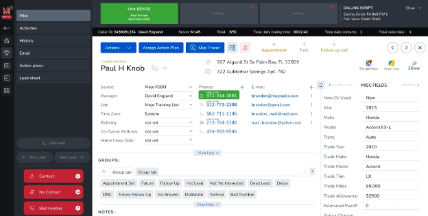 Mojo Dialer screenshot - 27 Best Power Dialer Reviewed in 2026