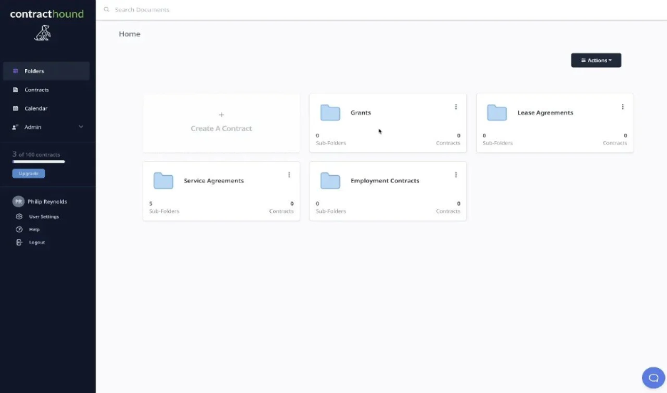 Contract Hound screenshot - 20 Best Cloud-Based Contract Management Software Reviewed in 2026