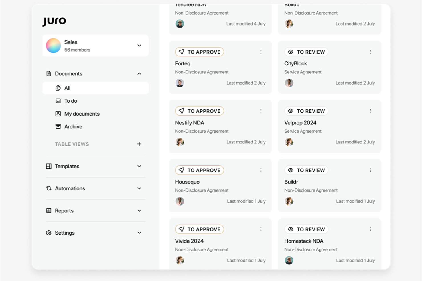 Juro screenshot - 16 Best Ironclad Alternatives Reviewed in 2026