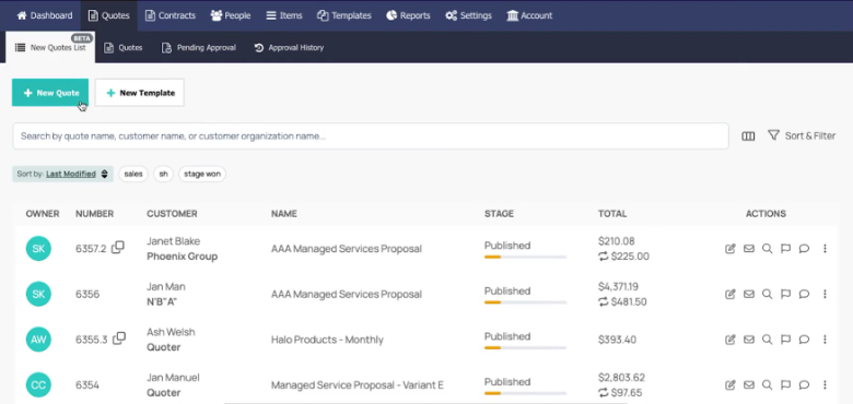 Quoter screenshot - 14 Best Easy Quoting Software Reviewed in 2026