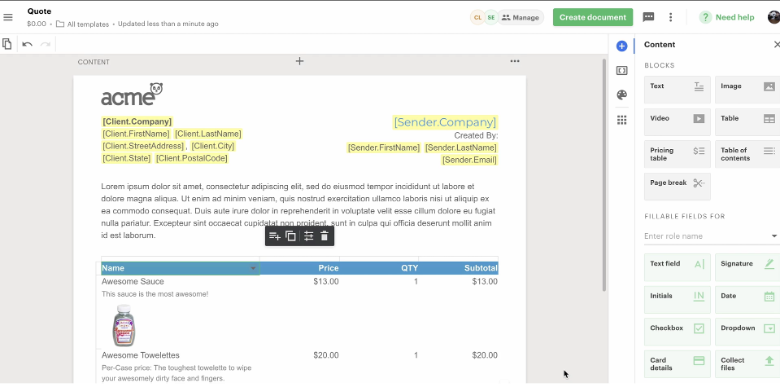 PandaDoc screenshot - 14 Best Easy Quoting Software Reviewed in 2026