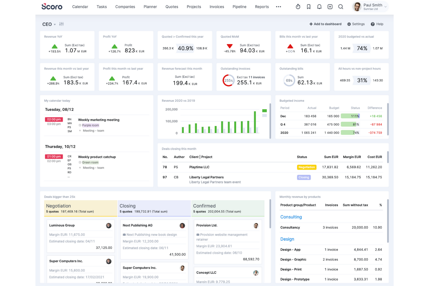 Scoro screenshot - 14 Best Cloud-Based Quoting Software Reviewed in 2026