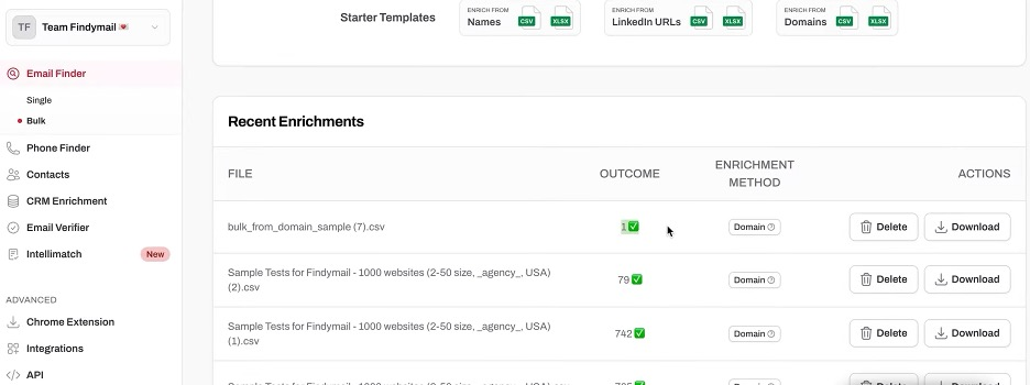 Findymail screenshot - 16 Best Email Finder Reviewed in 2026