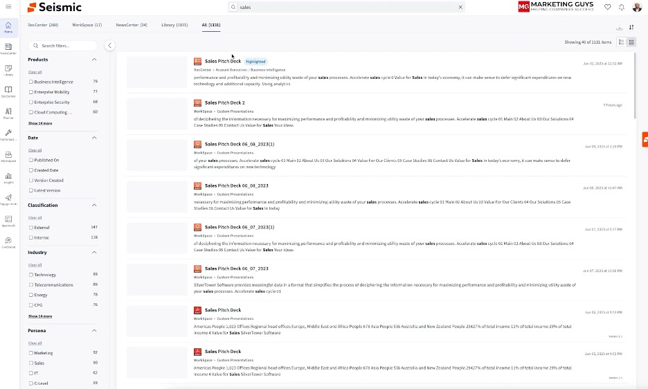 Seismic screenshot - 14 Best Digital Sales Room Software Reviewed in 2026