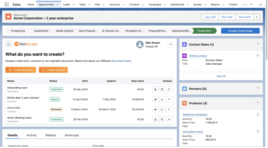 GetAccept screenshot - 14 Best Digital Sales Room Software Reviewed in 2026