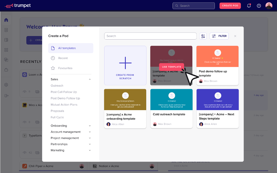 trumpet screenshot - 14 Best Digital Sales Room Software Reviewed in 2026