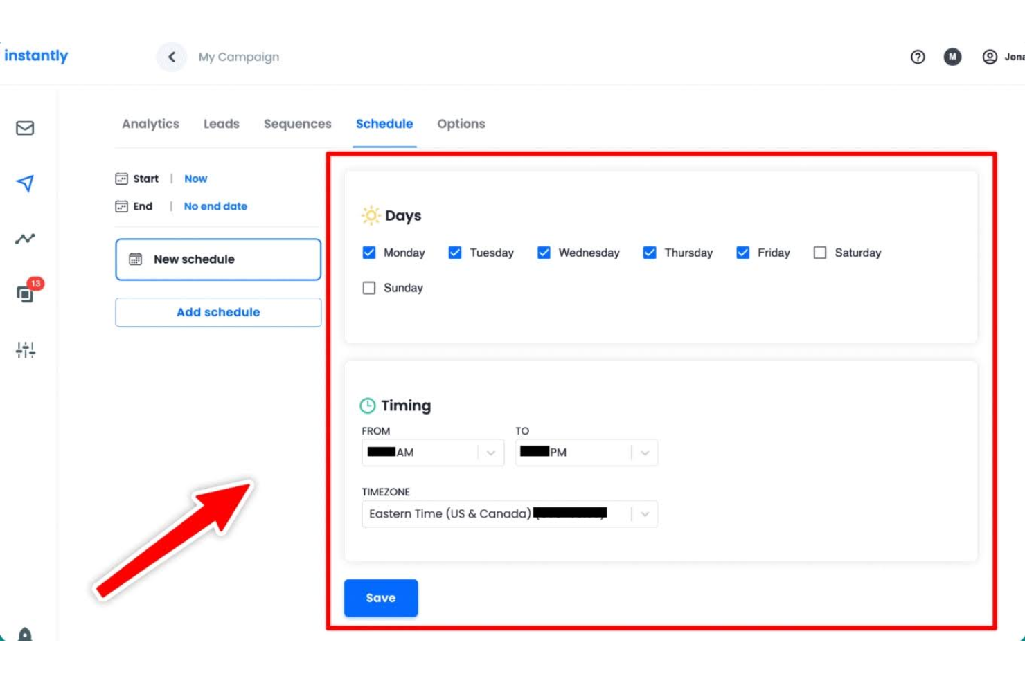 Instantly screenshot - 13 Best Sales Engagement Platform Reviewed in 2026