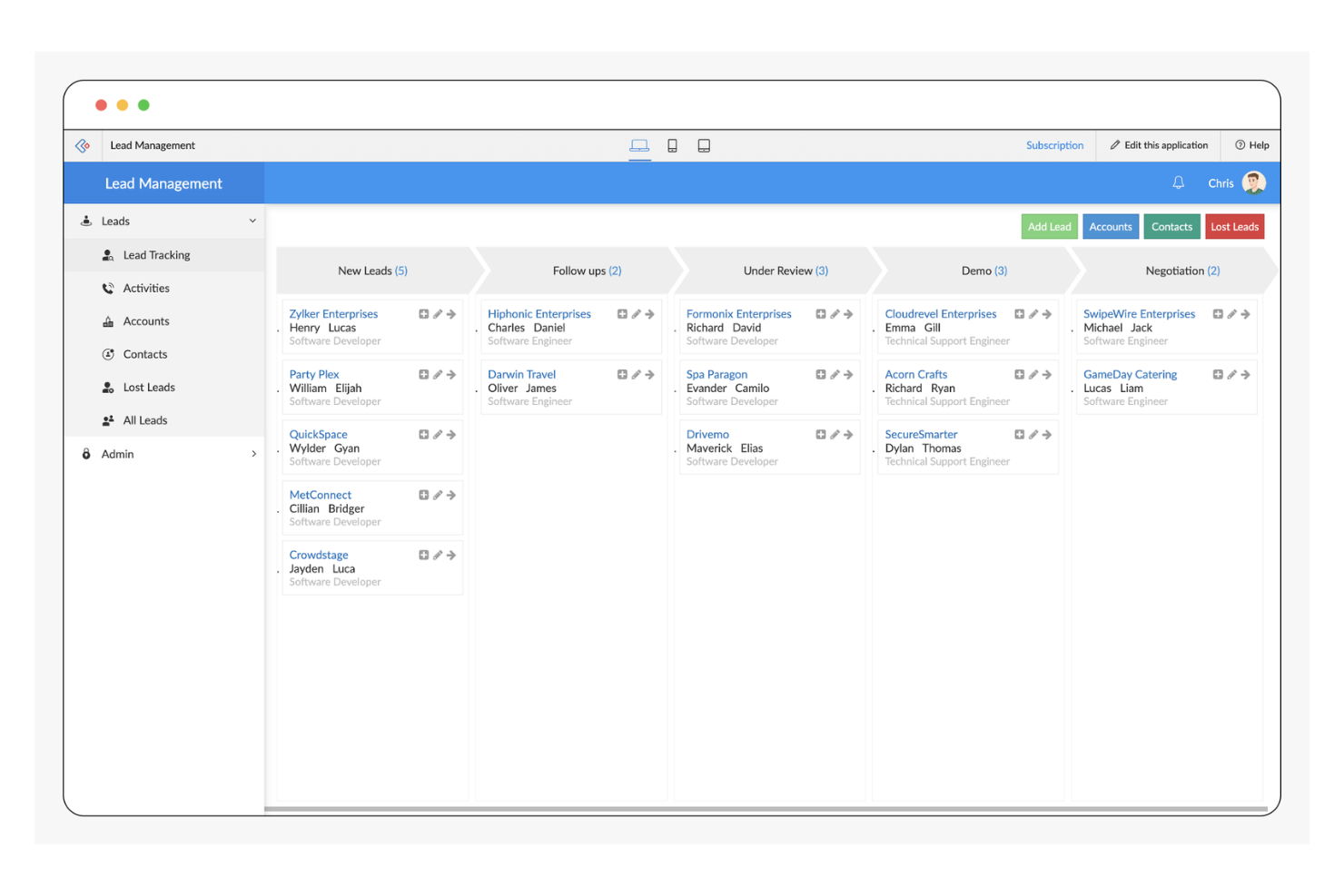 Zoho CRM screenshot - 12 Best Low Code CRMs Reviewed in 2026