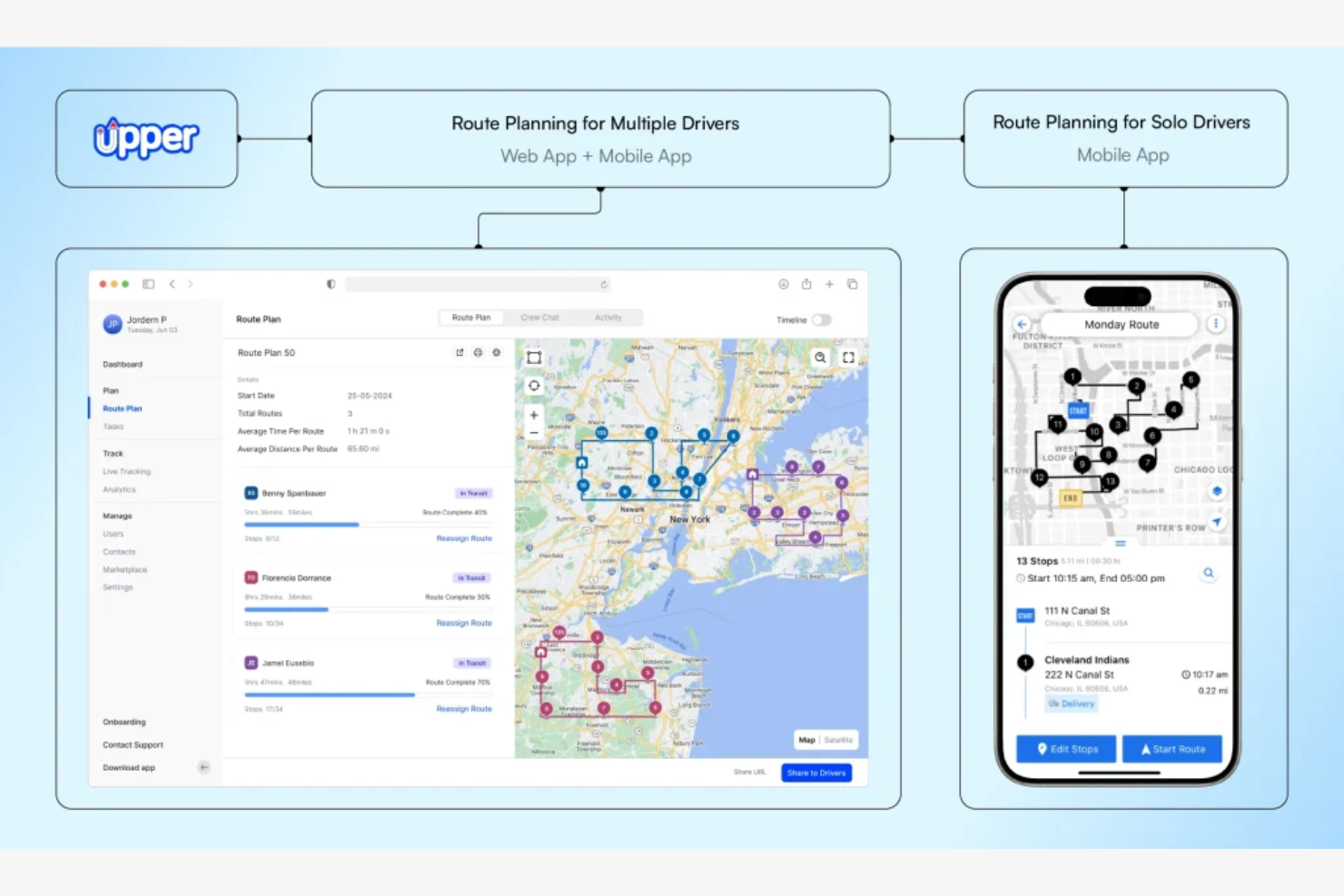 Upper Route Planner screenshot - 14 Best Route-Planning Software Reviewed in 2026