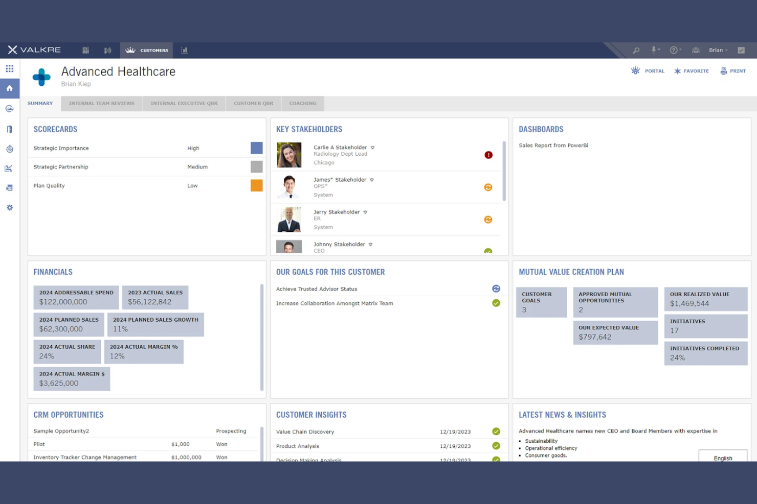 Valkre screenshot - 13 Best Key Account Management Software Options for 2026