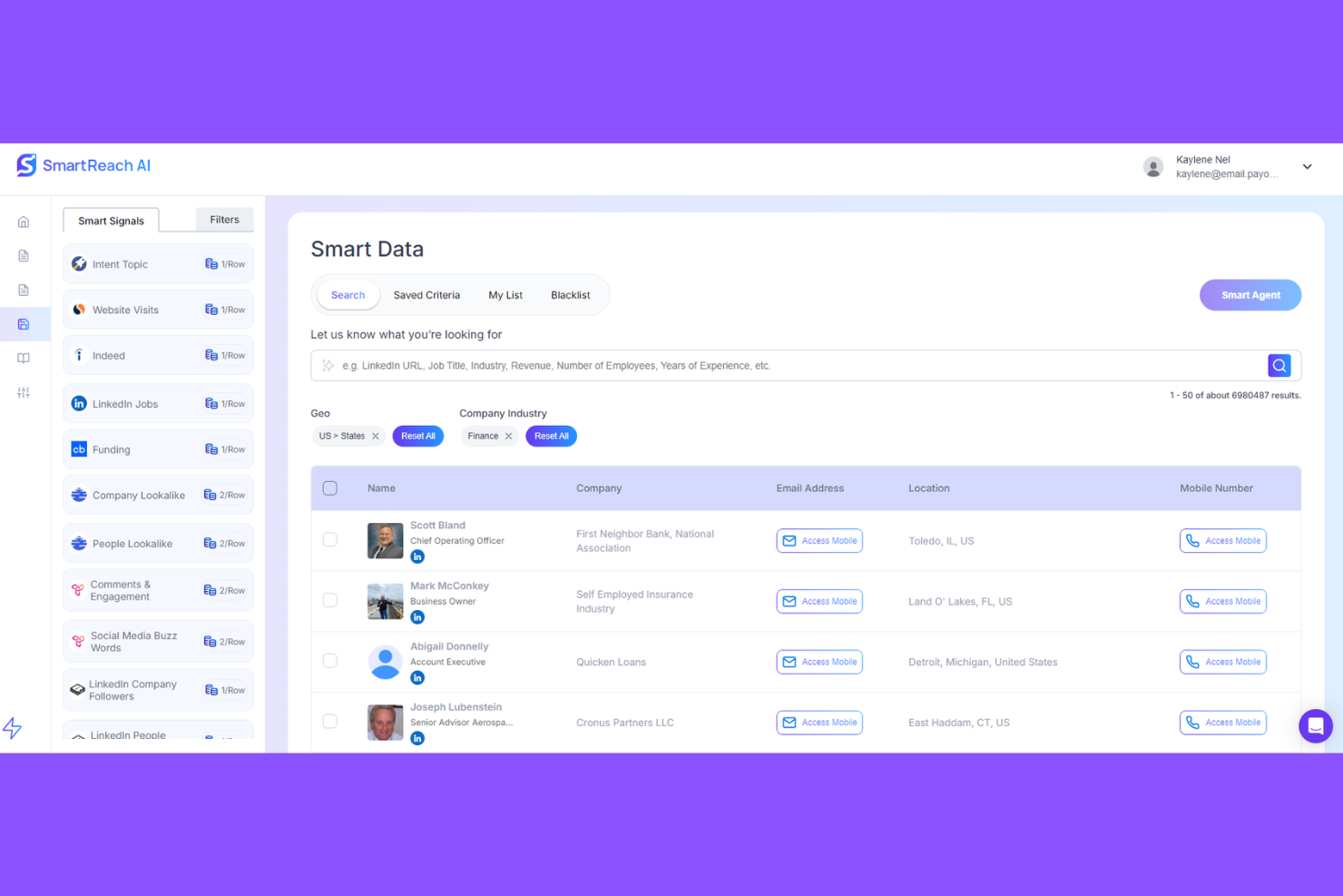 SmartReach AI screenshot - 28 Best AI Sales Tools in 2026