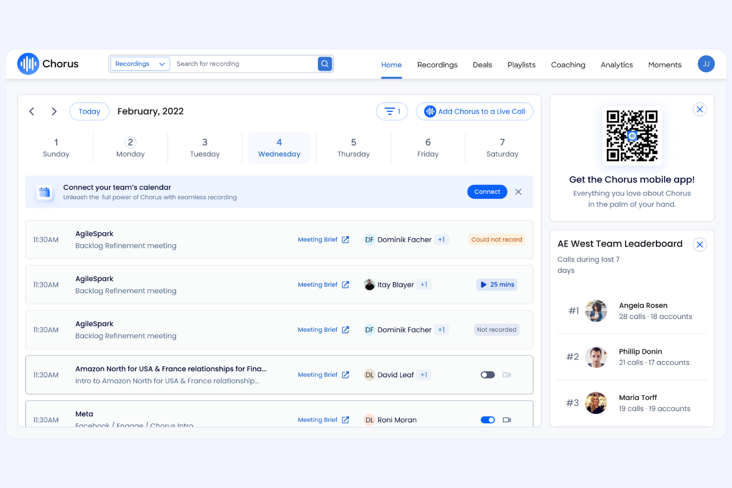Chorus screenshot - 26 Best Gong Alternatives in 2026
