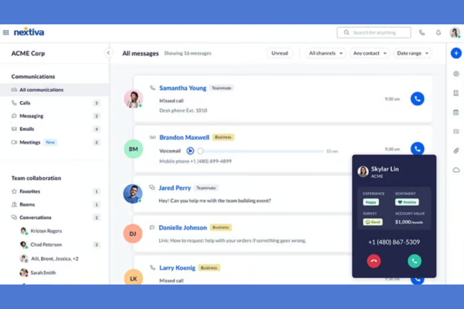 Nextiva screenshot - 20 Best RingCentral Alternatives in 2026