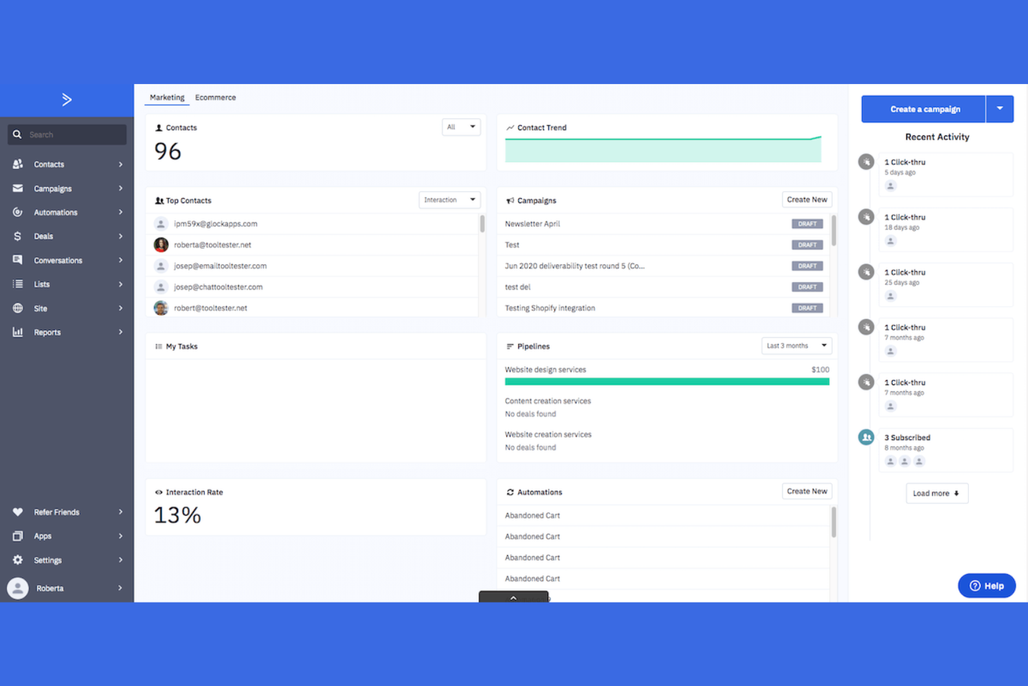 ActiveCampaign screenshot - 20 Best Customer Lifecycle Management Software in 2026