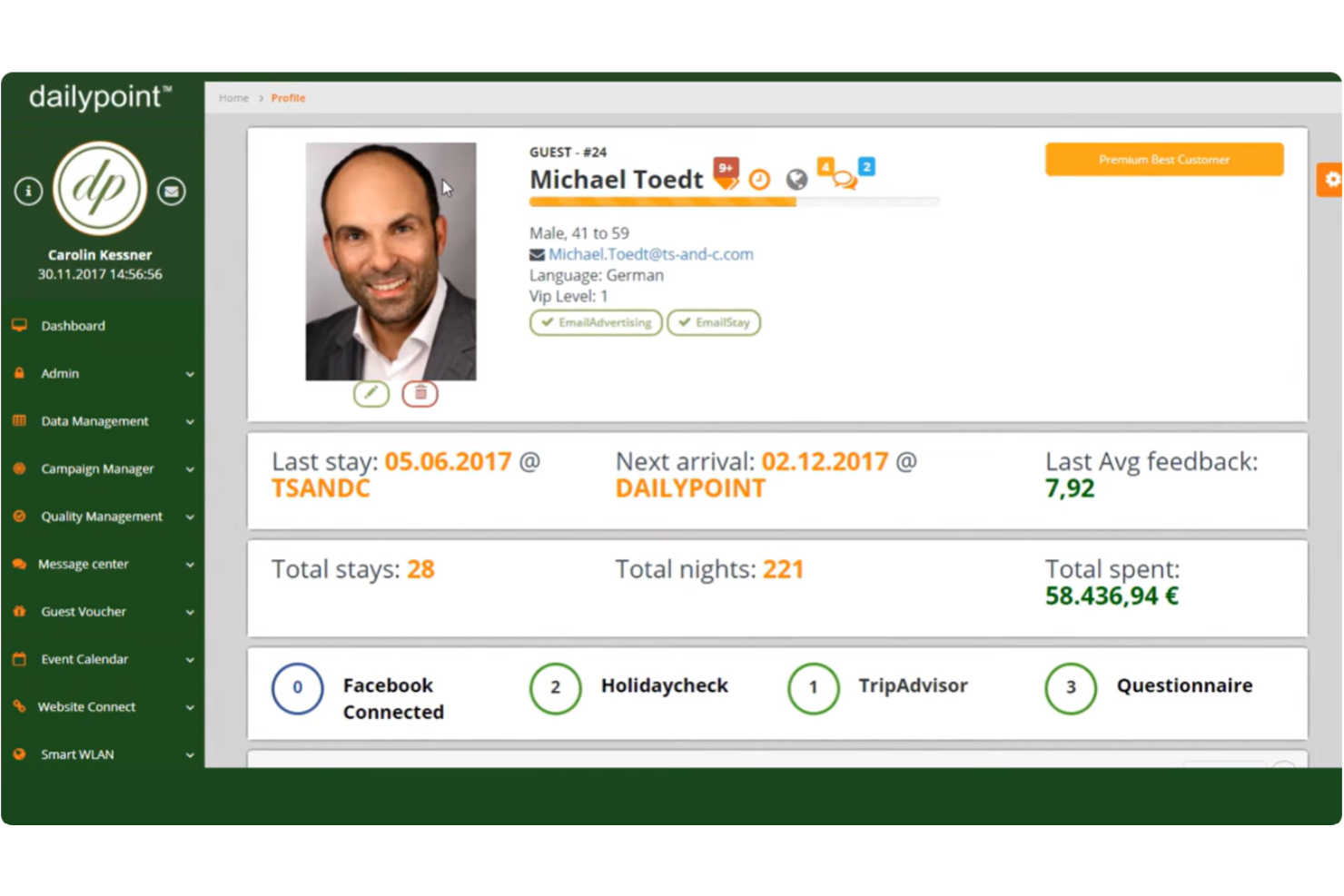 Dailypoint screenshot - 10 Best Hotel CRM Software Reviewed In 2026